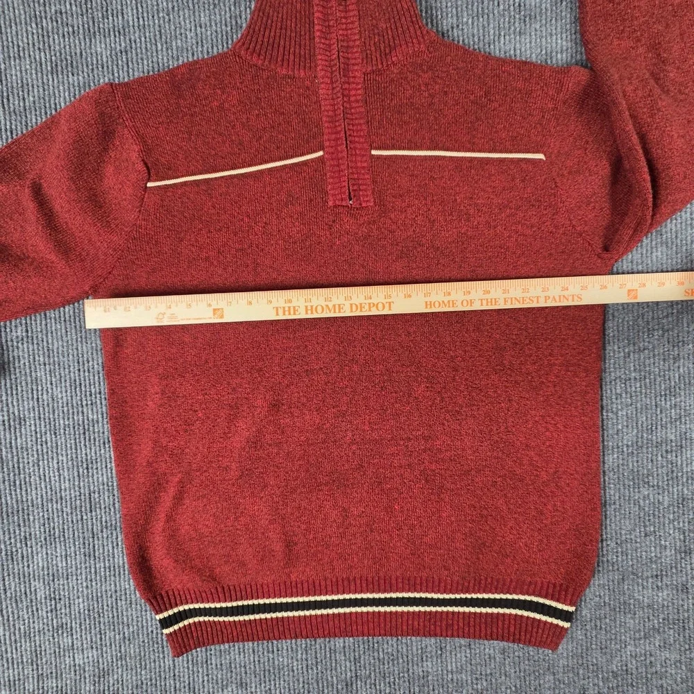 PRONTI‎ Collection By Phita Men's 3XL Red Half Zip Mock Neck Sweater Textured